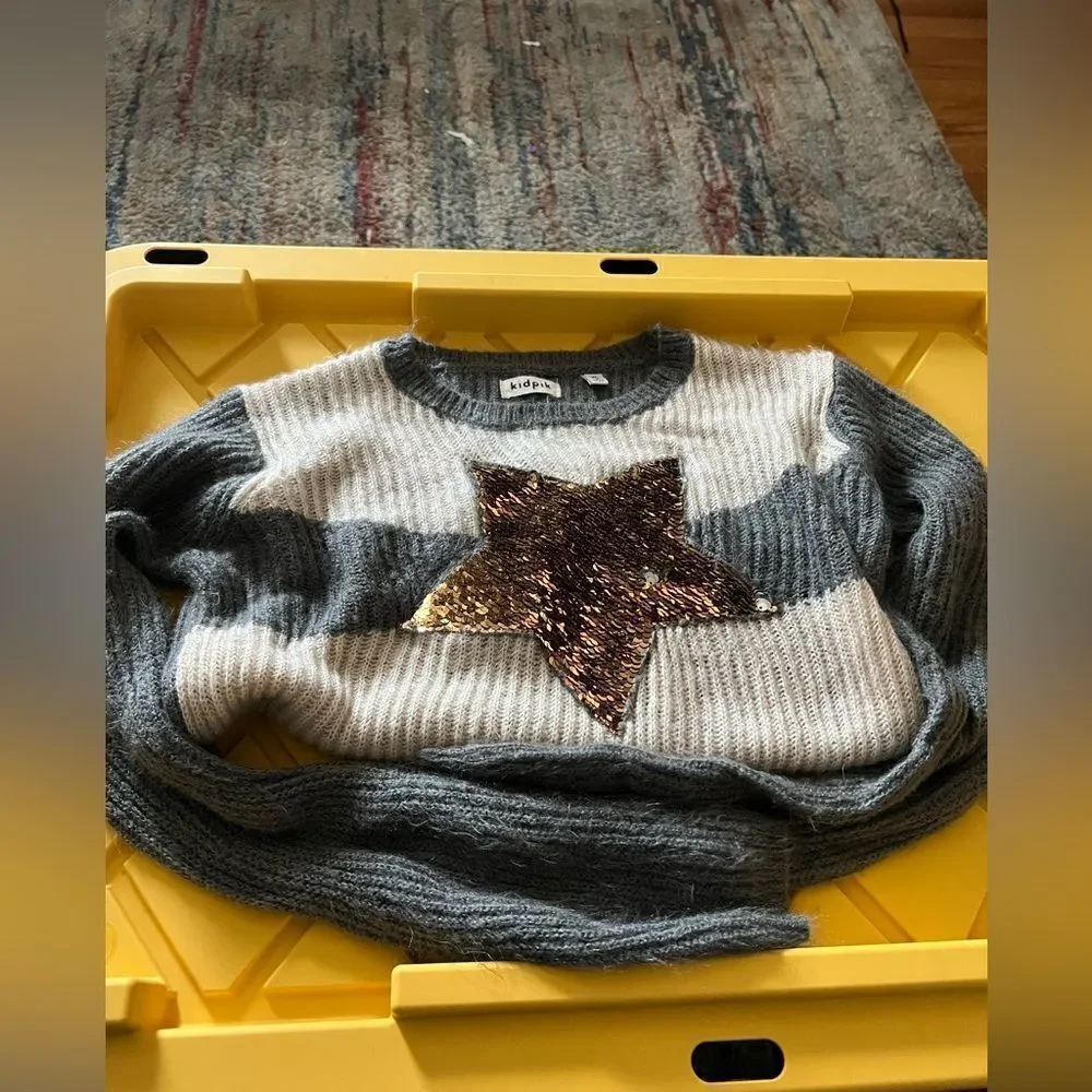 Kidpik Sequin Two toned Sweater